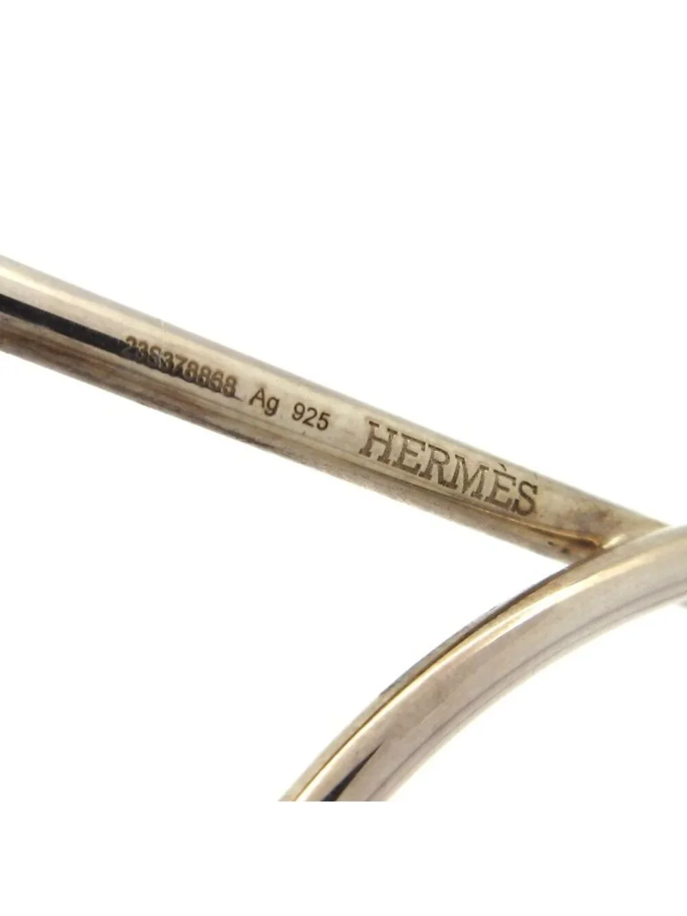 Hermes Earrings Loop MM Silver